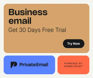 Namecheap Private Email: business email, 30-day free trial